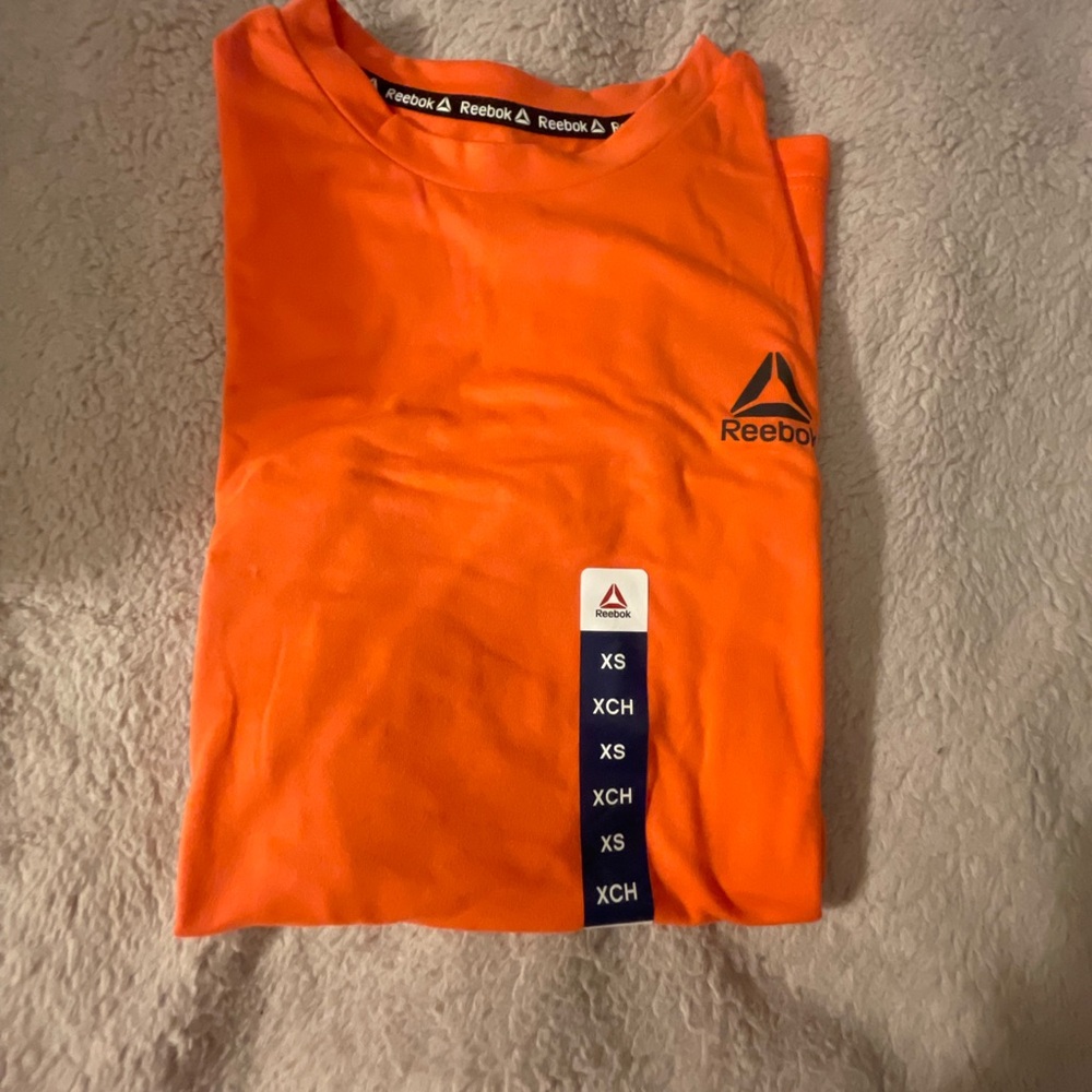 Reebok Orange Short Sleeve Athletic Tee